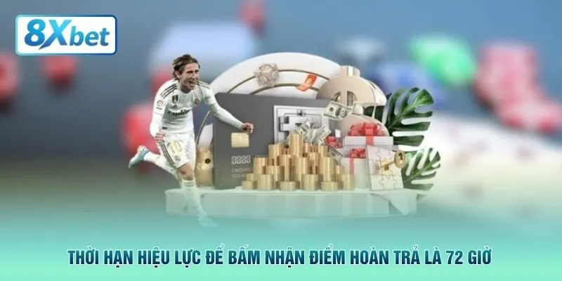 Thời hạn hiệu lực để bấm nhận điểm hoàn trả là 72 giờ 